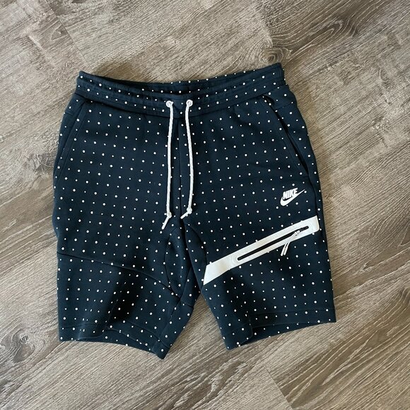 Nike Polka Dot Athletic Shorts Men’s M Black White Athleisure Running Gym Sports - Picture 2 of 5